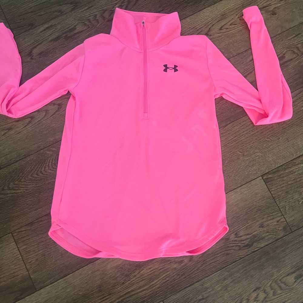 Under Armour Neon Pink Quarter-Zip Top